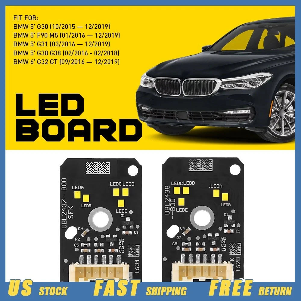 Yellow DRL LED Boards for BMW G30 530i 540i F90 (2017–2021)
