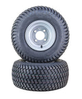 Set of 2 Lawn Mower Tires 18X8.5-8 4-Ply with 4x4" Silver Wheel (13028)