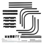 Aluminum Bed Extender for Small Pickup Truck (49-61in, Adjustable, Black)