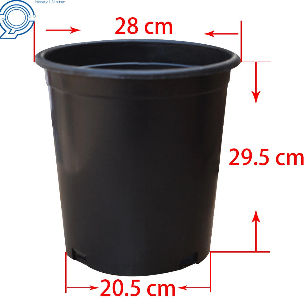 10 Pack 5 Gallon Black Injection Molded Nursery Pot Container