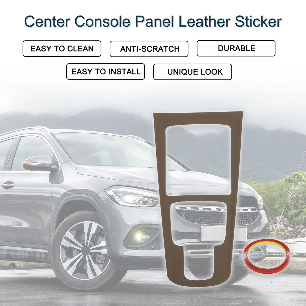 Center Console Panel Sticker for Mercedes-Benz GLA/GLB/EQA/EQB (2020–2024) Deep Brown