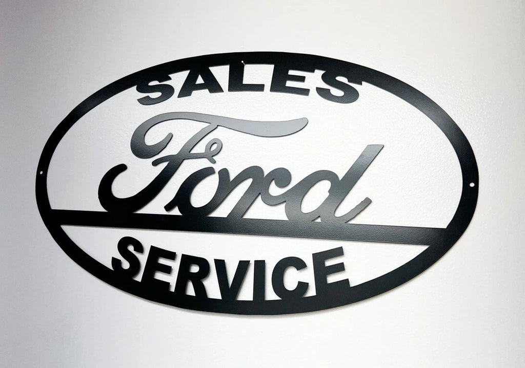 Metal Sign for Ford Sales Service Garage Wall Decor (24x14) (1930–2024)