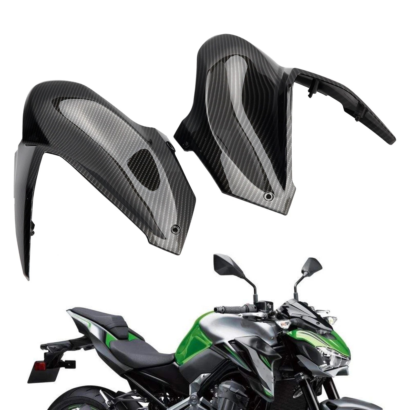 1 Pair Gas Tank Side Trim Insert Cover Panel for Kawasaki Z900 (2017–2019)