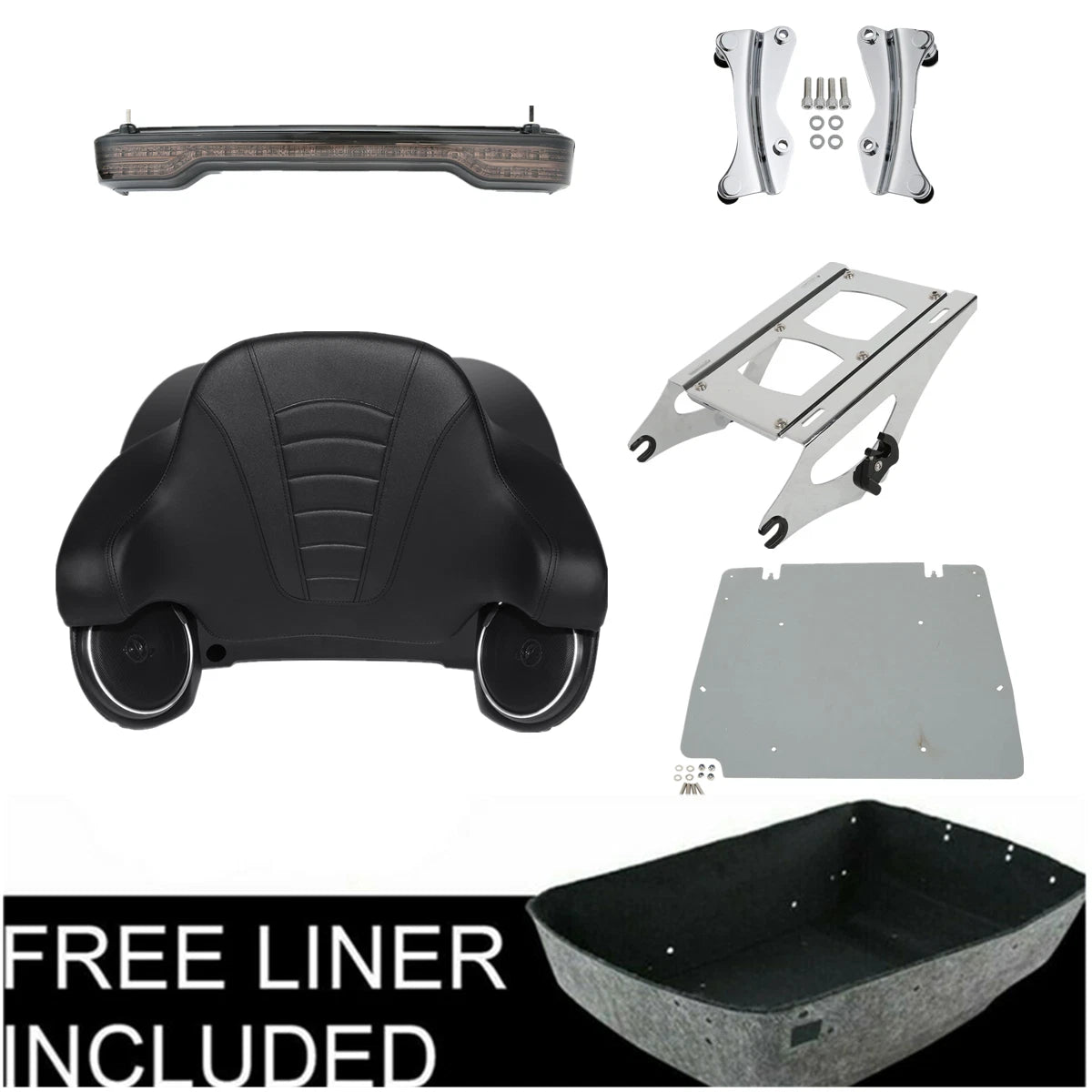 Trunk Mount Rack Speakers for Harley Road Glide King (2014–2026)