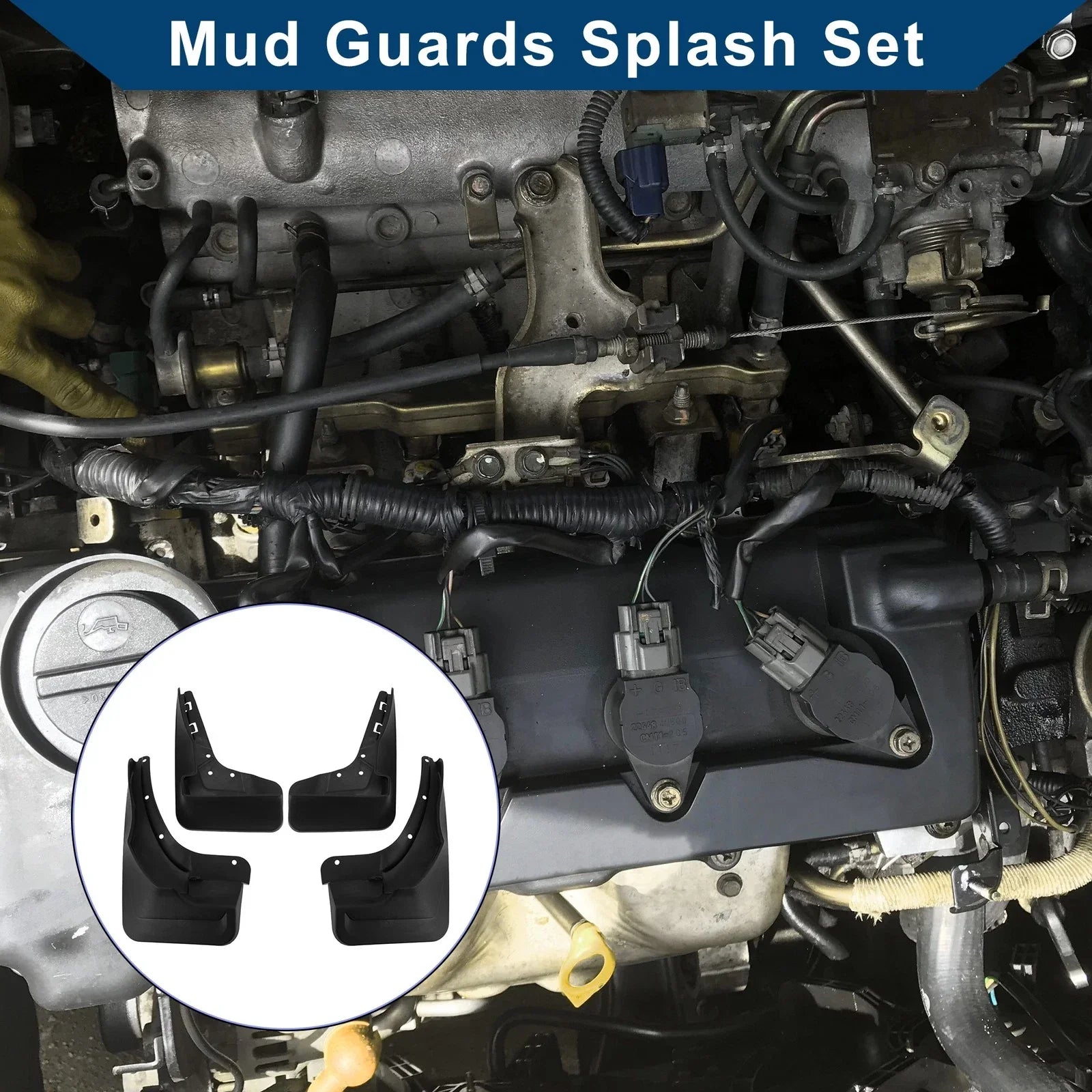 Mud Flaps Splash Guards Set for Mercedes-Benz ML350 (2012-2015)