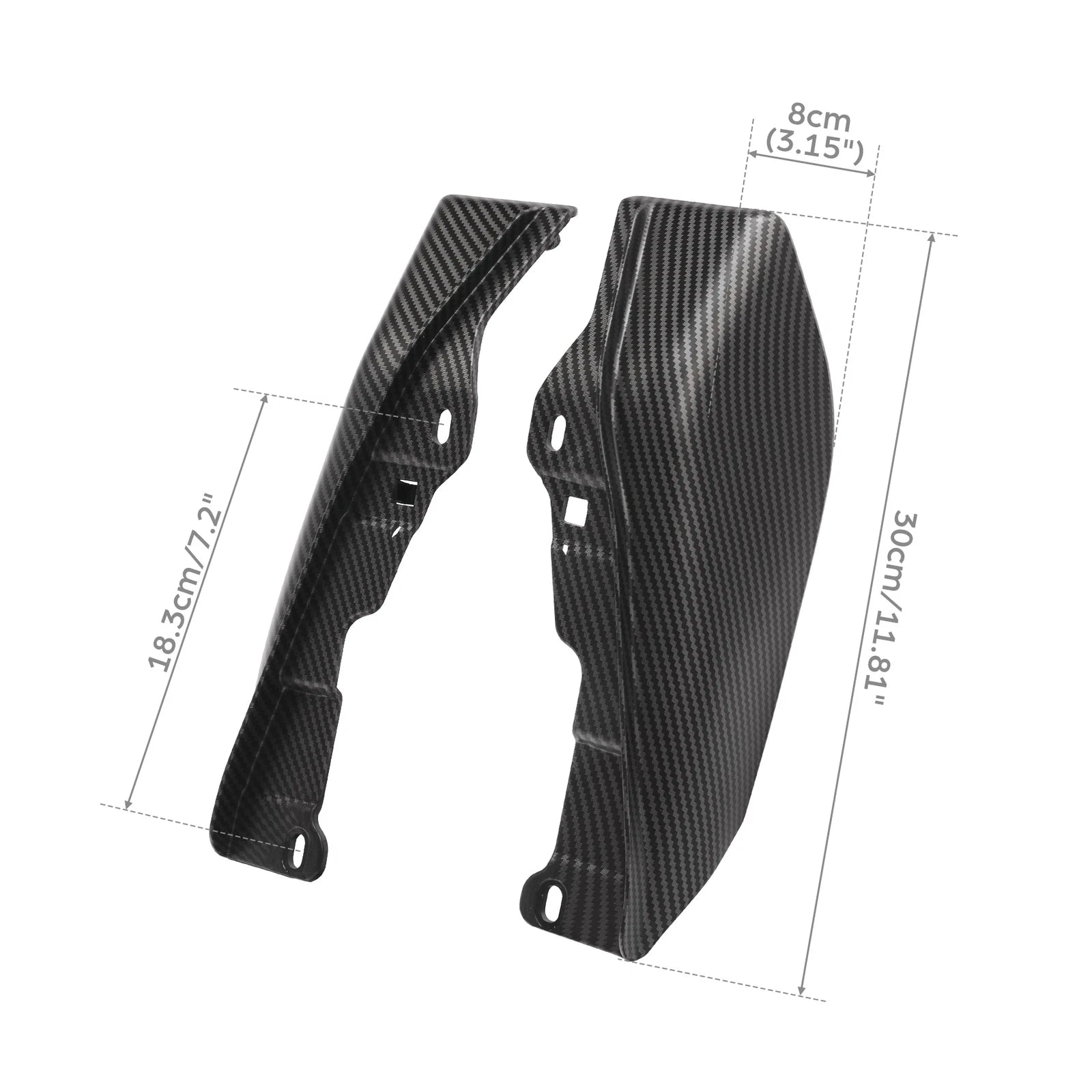Carbon Fiber Matte Black Mid-Frame Air Deflector for Harley Street Glide (2009–2023)