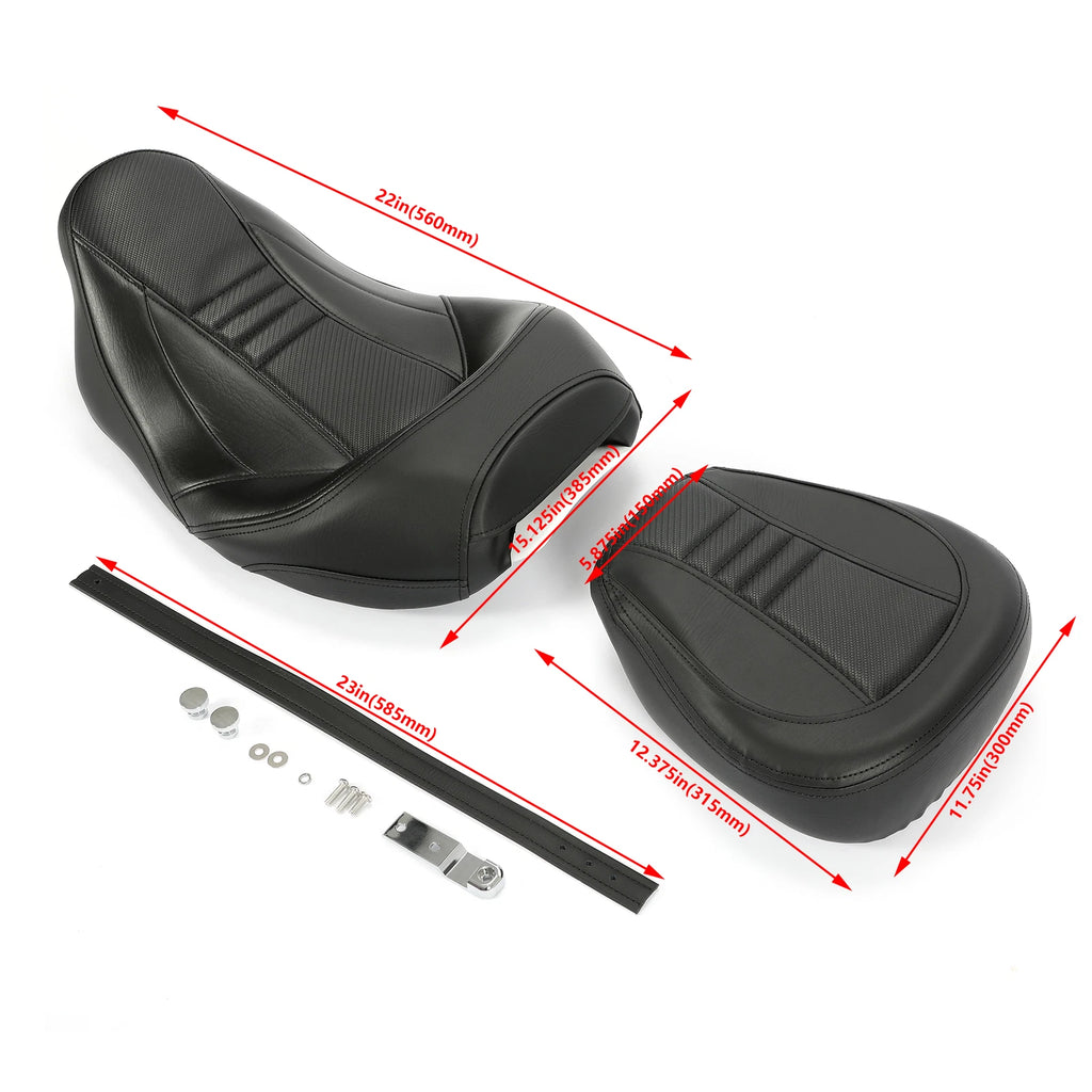 Low-Profile Driver Passenger Seat for Harley Touring Road Glide (2009–2023)