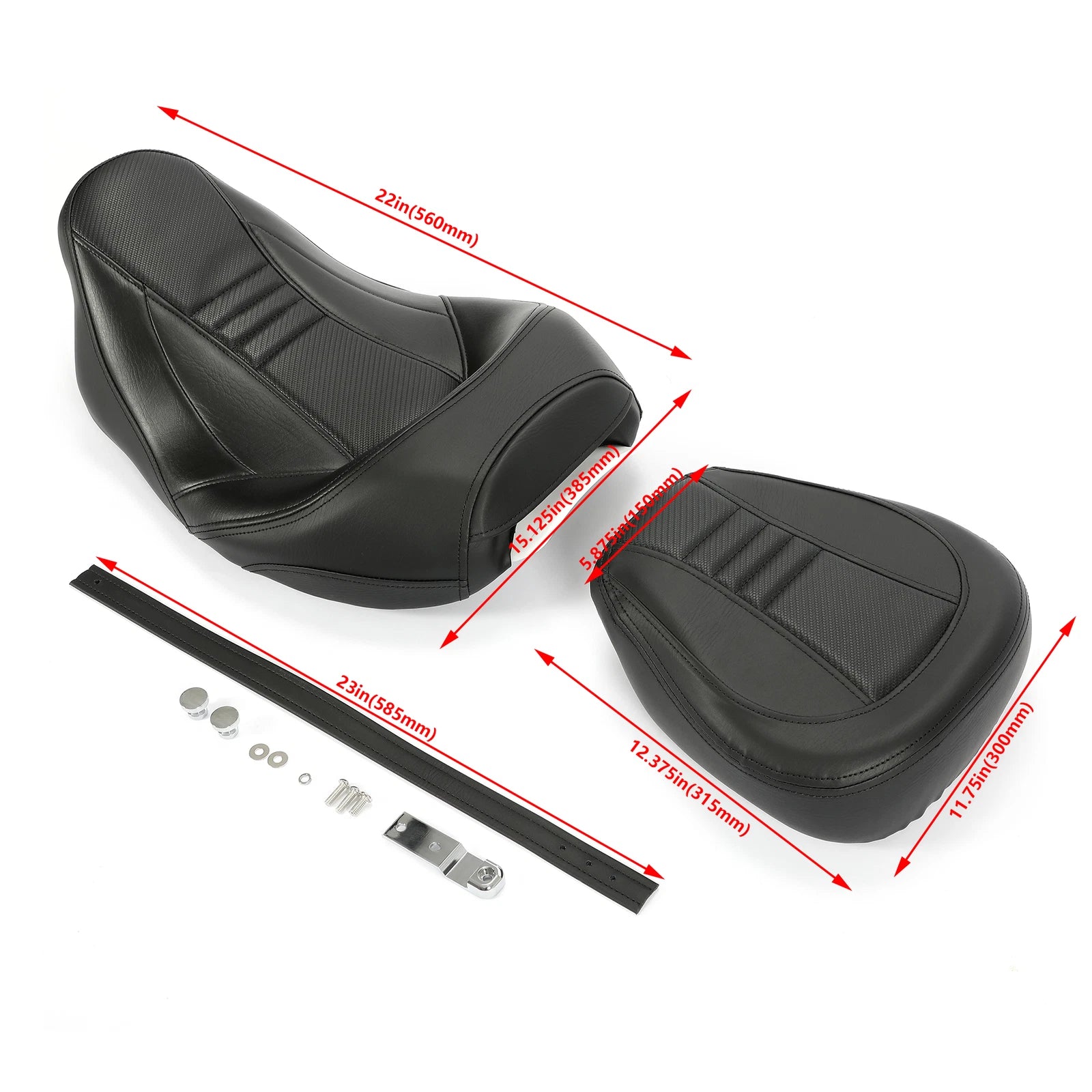 Low-Profile Driver Passenger Seat for Harley Touring Road Glide (2009–2023)