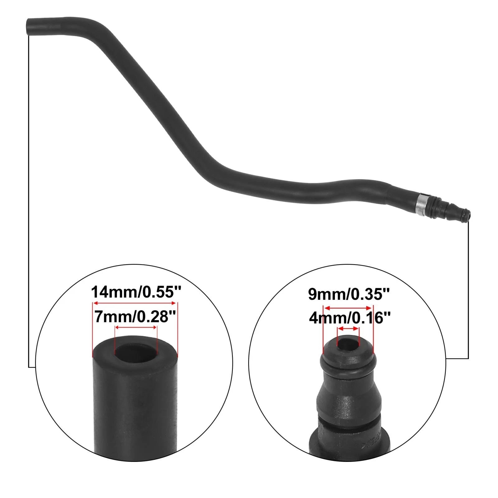 Coolant Breather Pipe Tube 2115011725 Rubber for Mercedes-Benz E550 (2007–2009)
