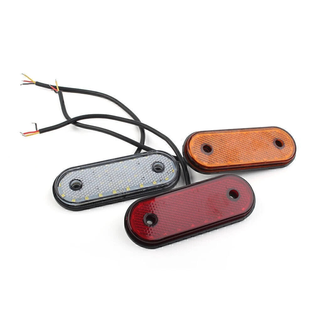 24V 30LED Oval Side Marker Indicator Light for Trailer Truck Van