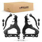 Set of 6 Front Suspension Lower Control Arms Tie Rods for GMC Envoy XL (2004–2007)