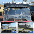 Front Scratch Resistant Flip Windshield for Honda Pioneer 700 (2014–2026)