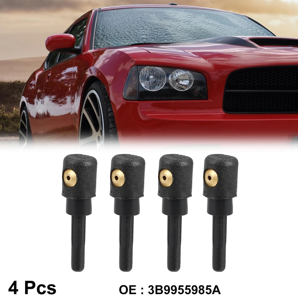 Set of 4 Windshield Washer Sprayer Nozzles for VW Audi Skoda (3B9955985A)
