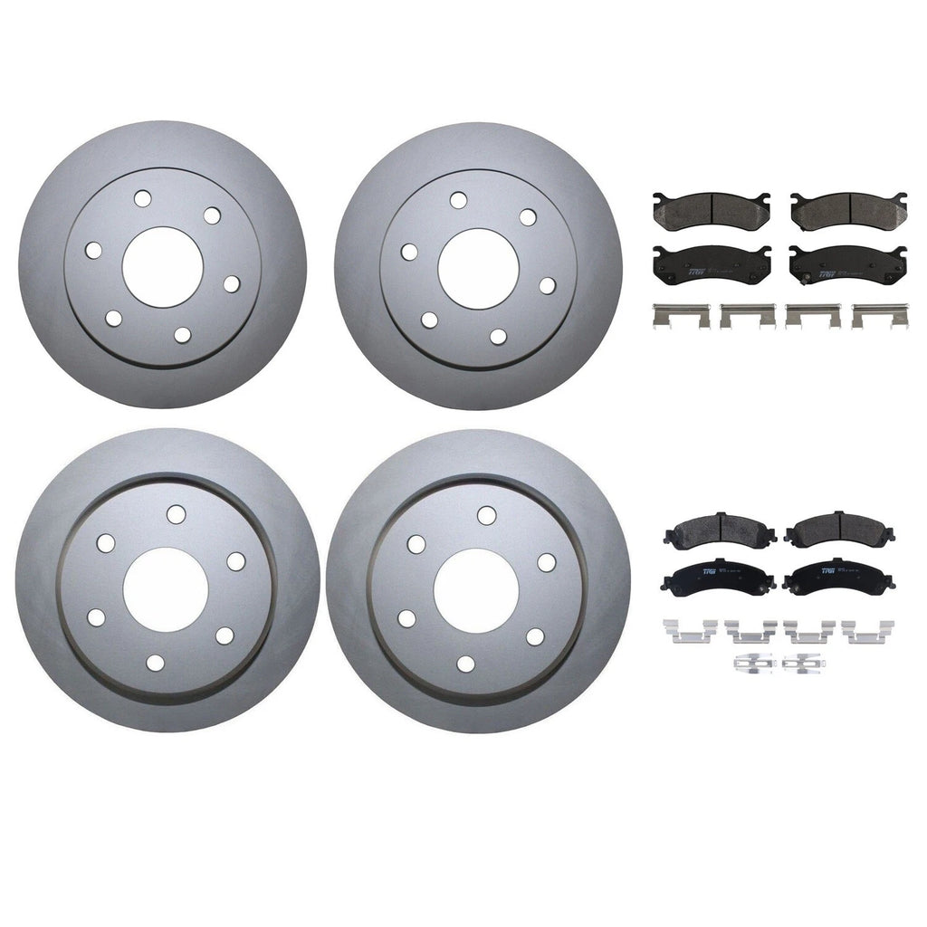 Front Rear Brake Kit Rotors TRW Pro Metallic Pads for Cadillac Chevrolet GMC (V8)