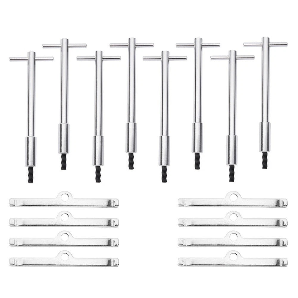Chrome T Style Hold Down Kit for Chevrolet SBC V8 283 327 350