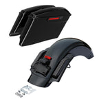 4" Stretched Hard Saddlebags & Rear Fender for Harley Touring (2014–2023)