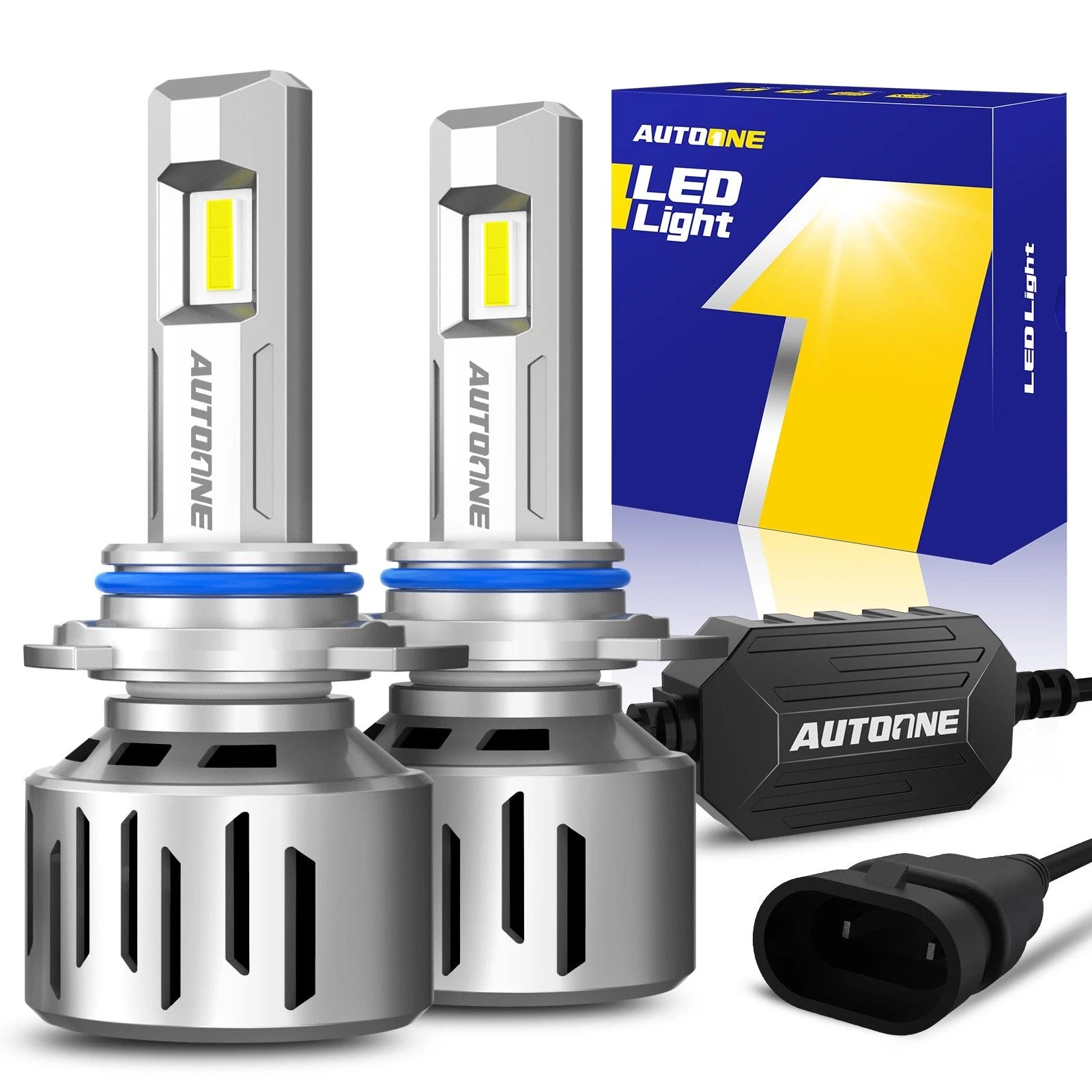 2X 9012 HIR2 LED Headlight Bulbs Kit for High/Low Beam