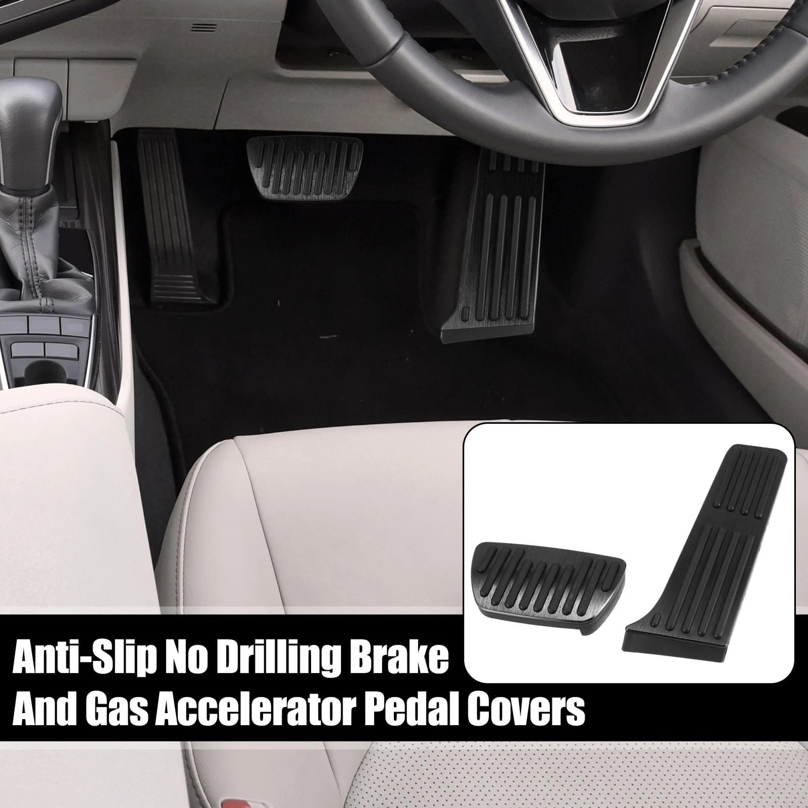Anti Slip Brake and Gas Accelerator Pedal Pad Kit for Toyota 