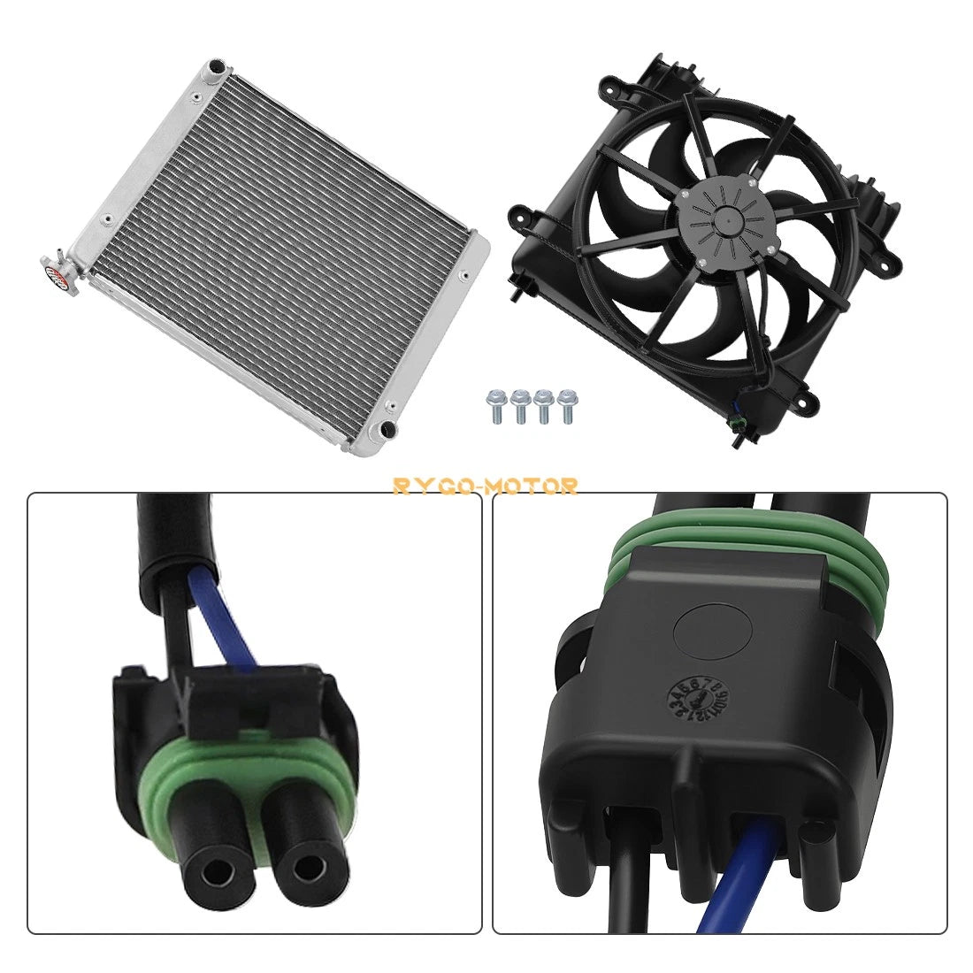 Radiator & Cooling Fan Kit 2411816 for Polaris Ranger 1000 Crew Diesel (2015–2018)