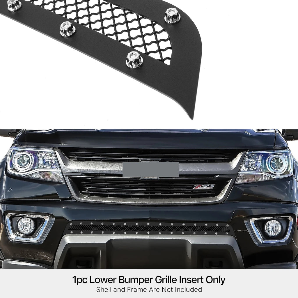 Lower Bumper Grille Insert for Chevy Colorado (2015-2020) - Black Mesh