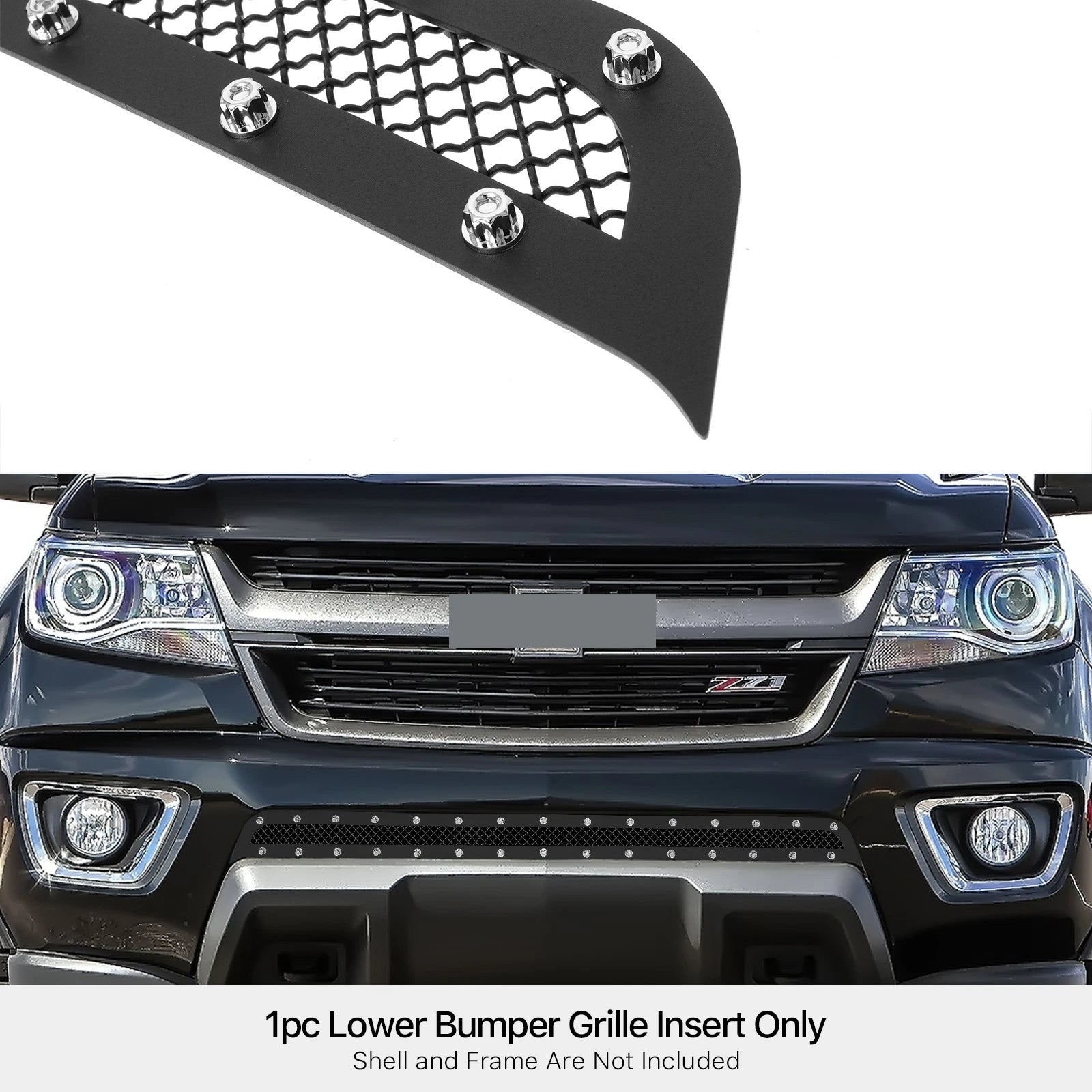 Lower Bumper Grille Insert for Chevy Colorado (2015-2020) - Black Mesh