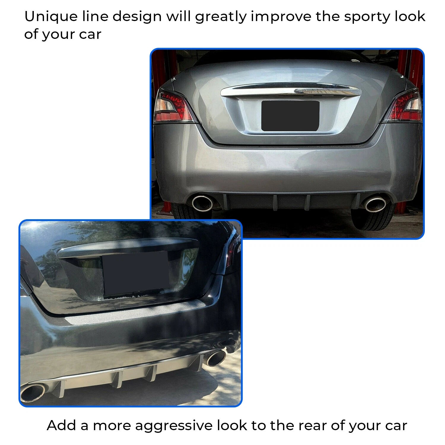 Rear Lower Bumper Lip Diffuser Splitter for Nissan Maxima (2009–2015)