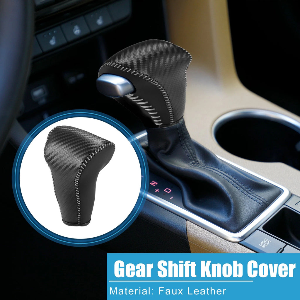 Gear Shifting Knob Cover for Honda CR-V (2017–2022) Black Gray Stitches
