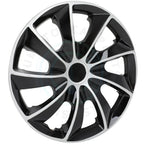 Set of 4 Black Universal Hub Caps for R15 Tire & Steel Rim
