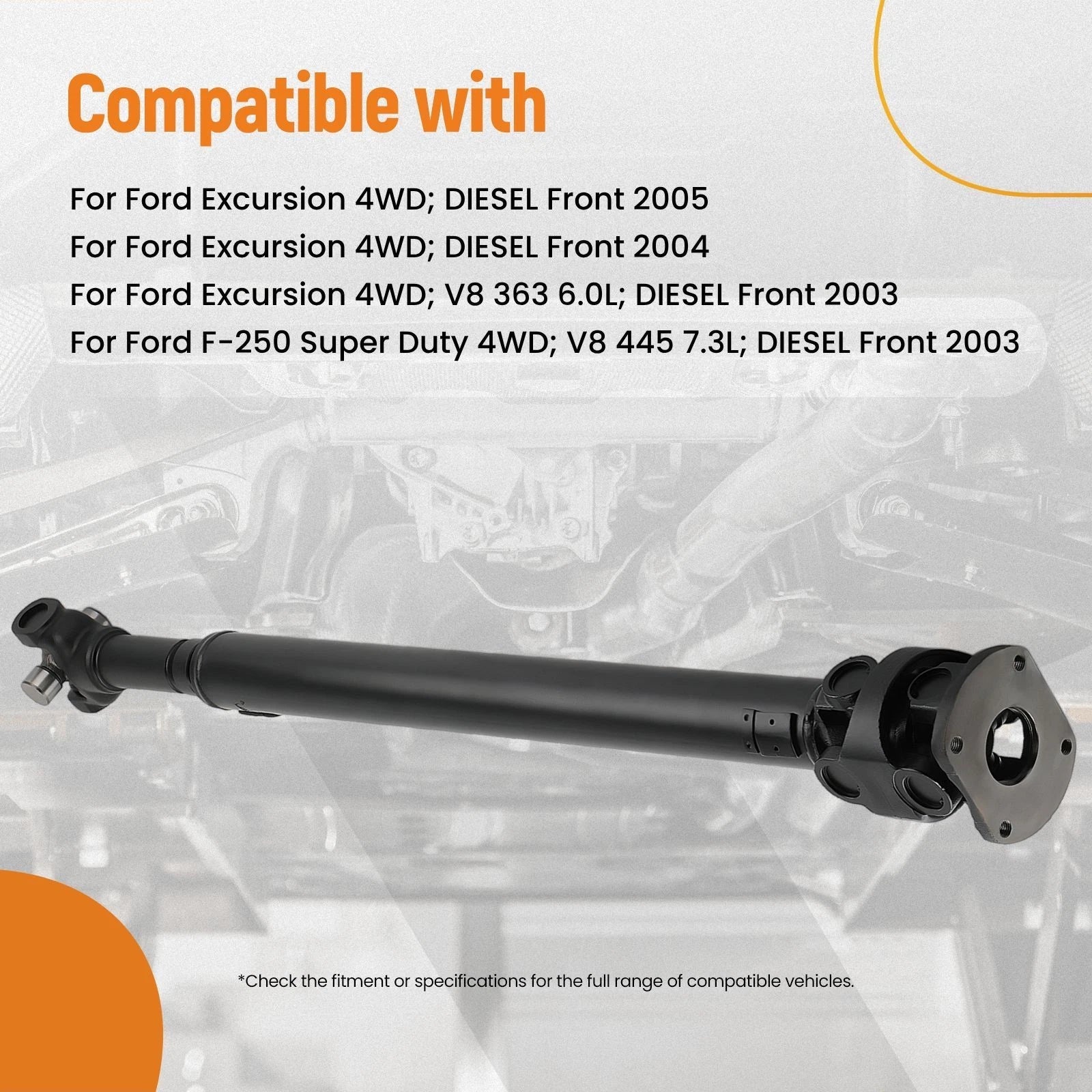 Front Drive Shaft Assembly for Ford F-250 F-350 F-450 F-550 Super Duty (1999–2016)