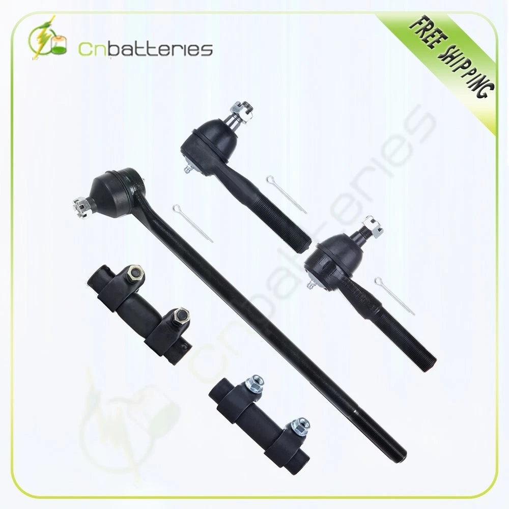 5PC Inner Outer Tie Rod Ends + Adjustment Sleeves Kit for Ford F-150 F-250 F-350