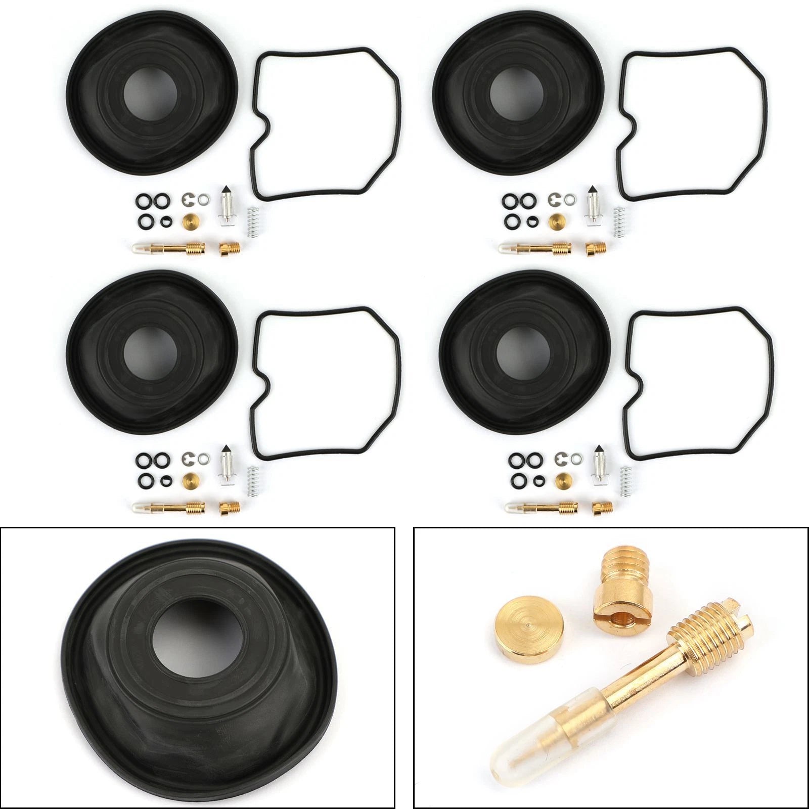 Set of 4 Carburetor Repair Rebuild Kits for Suzuki GSF600S Bandit (1996–2003)