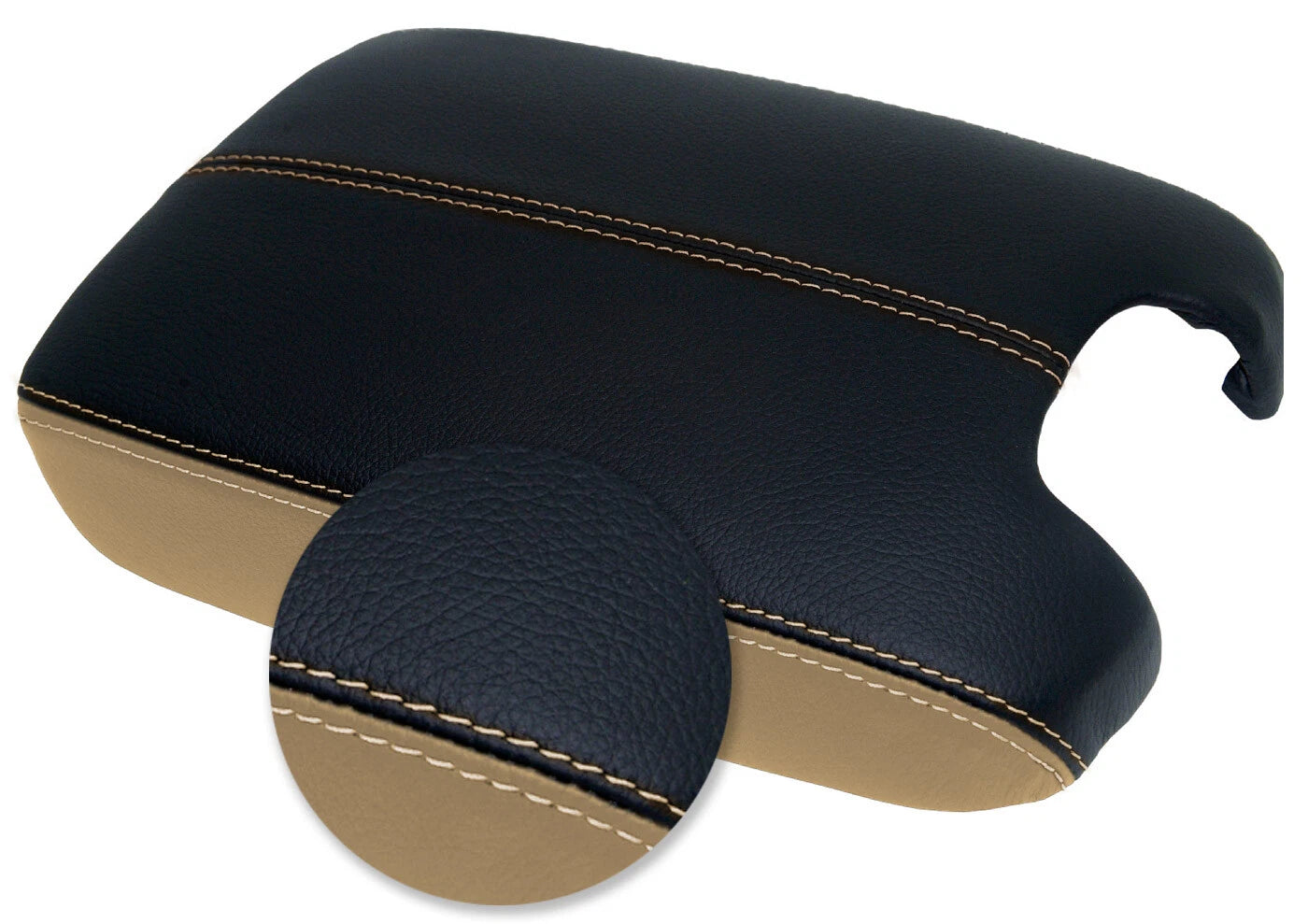 Console Lid Armrest Cover for Honda Accord (2008–2012) Black & Beige
