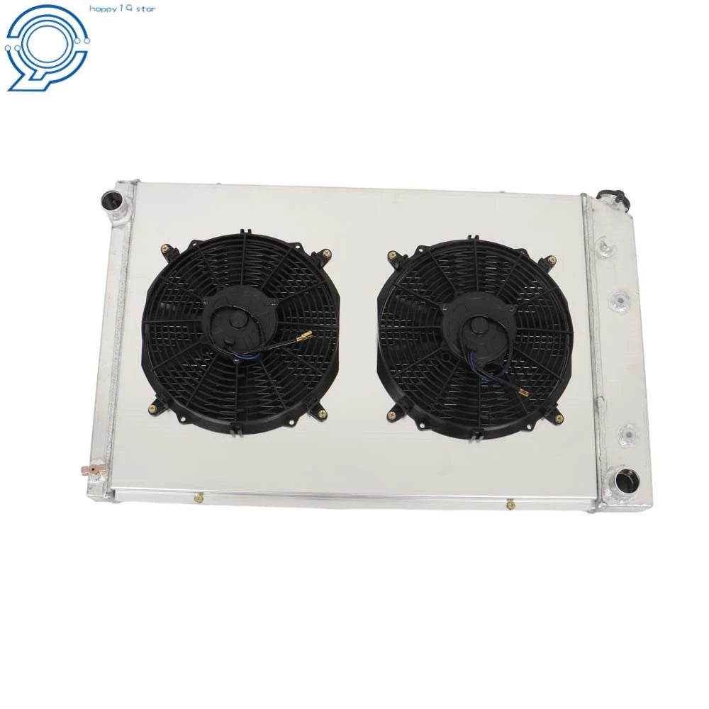 4 Row Radiator with Shroud Fan for Chevy C/K 10/20/30 (1973–1987) & Blazer (1973–1991)