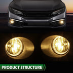 Fog Lights Set for Honda Civic Sedan Coupe (2019–2020)