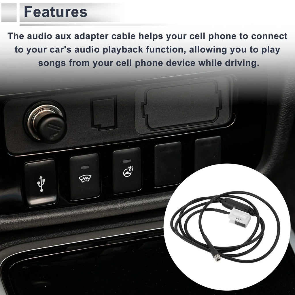 Audio Aux Adapter Cable Wire Stereo Radio Harness for BMW Car
