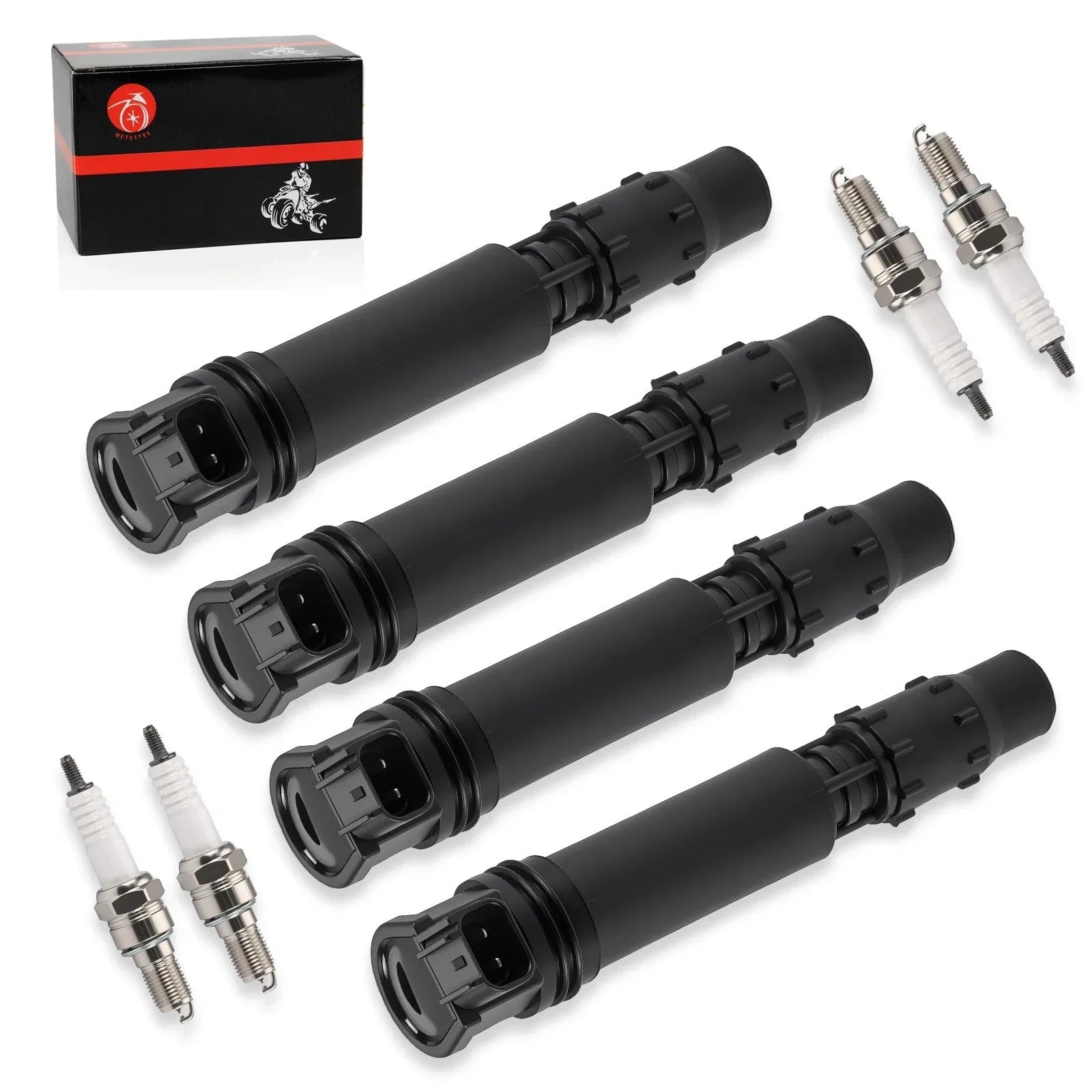 Ignition Coils & Iridium Spark Plug Set 4x for Honda CBR1000RR (2004–2007)