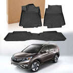 Set of 3D Floor Mats for Honda CR-V (2012–2016) 1st & 2nd Row Liners