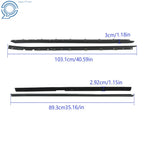 Set of 4 Window Sweep Weatherstrip Felt Seals for Chevrolet Corvette (1984–1989)