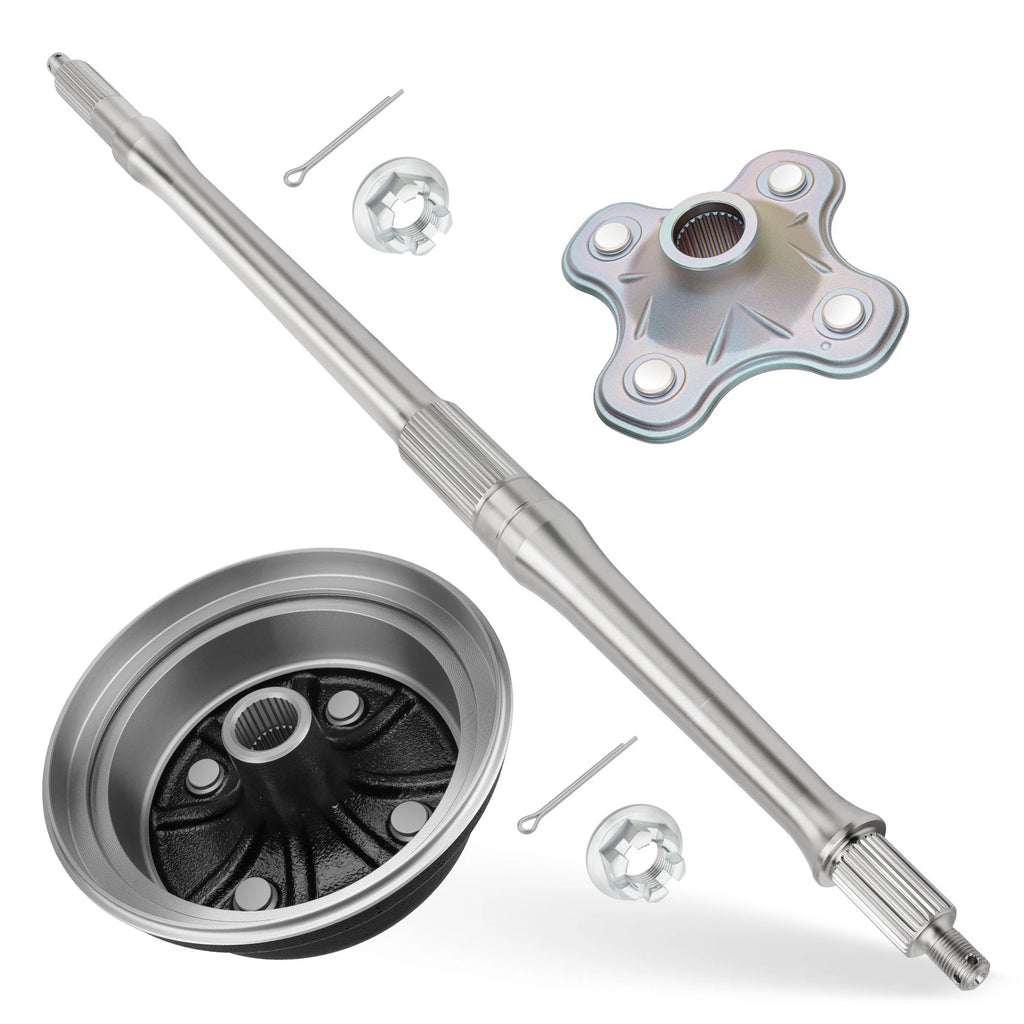 Rear Axle Shaft & Brake Drum & Wheel Hub Kit for Yamaha Big Bear 350 (1997–1999)