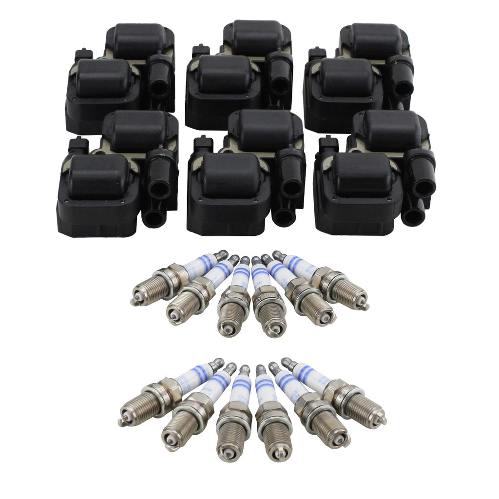 Set of 6 Ignition Coils & 12 Iridium Spark Plugs for V6 (2.6–3.7)