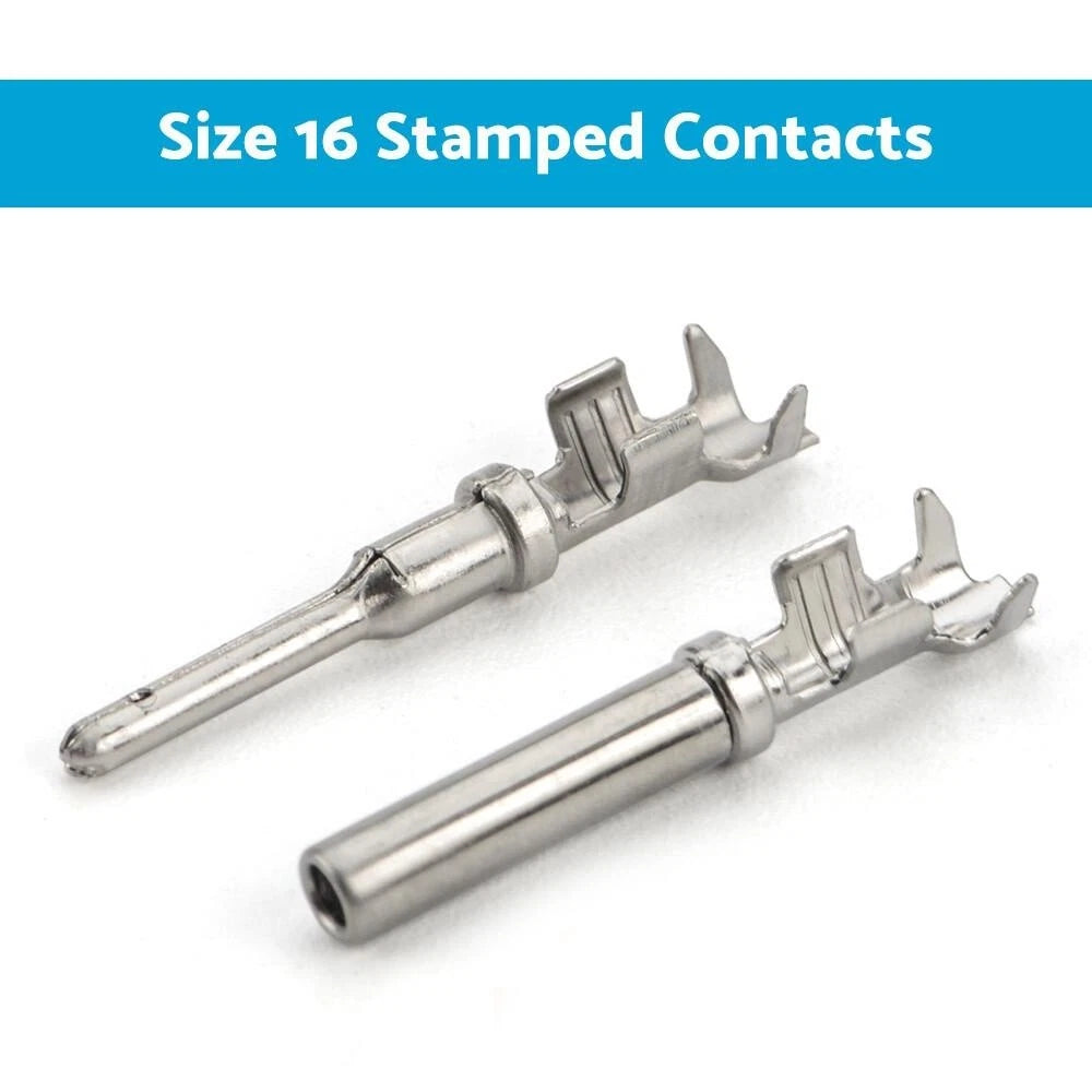 Set of 20 Deutsch Solid Terminal No.16 Stamped Contact Pins Male Female