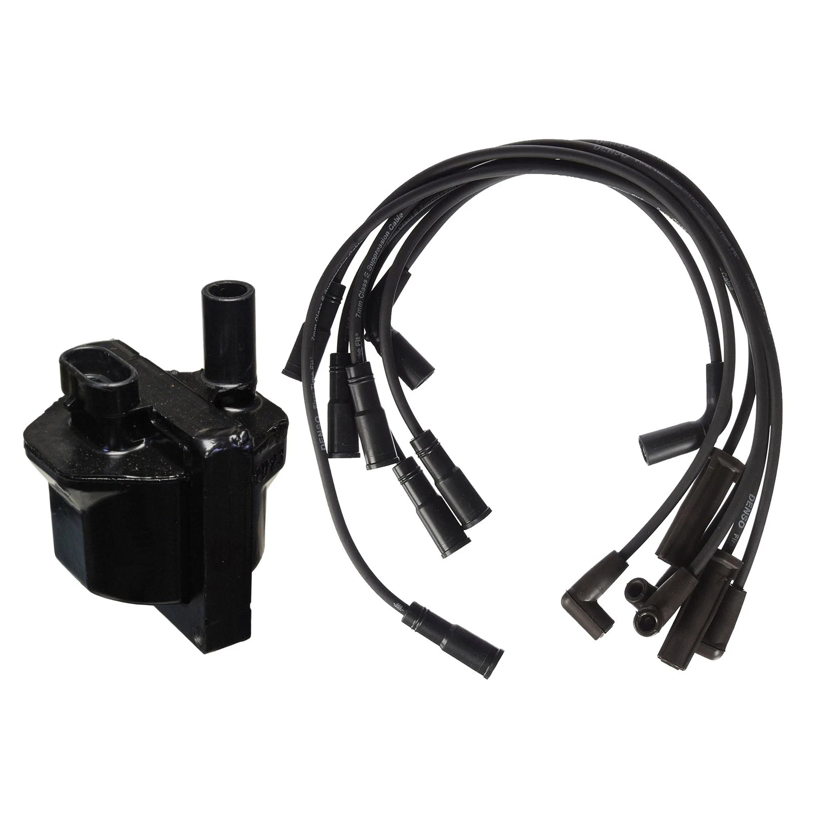 Ignition Coil & Spark Plug Wire Set 7mm for Chevy GMC 4.3L V6 (1996–2002)