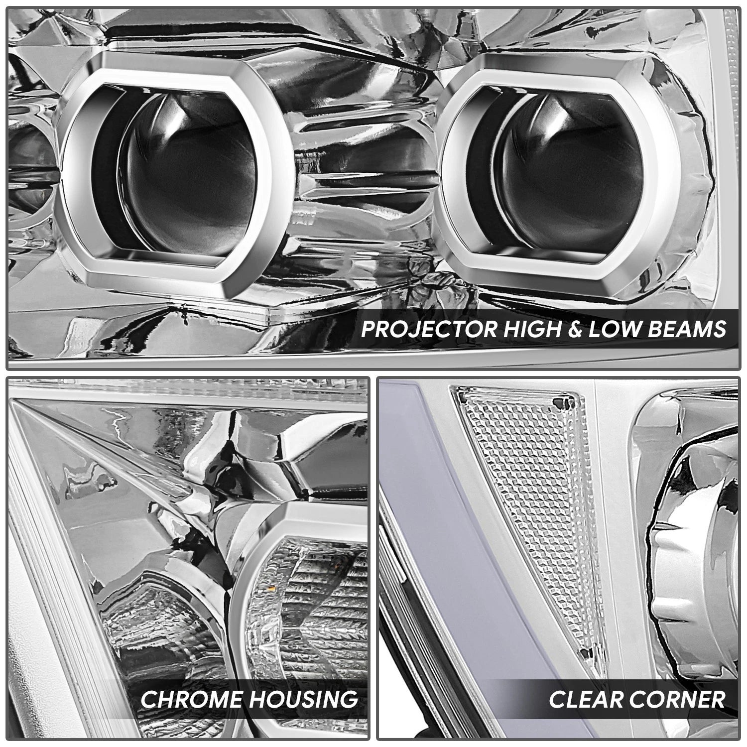 Chrome Projector Headlights for Ram 1500 (2019–2024)