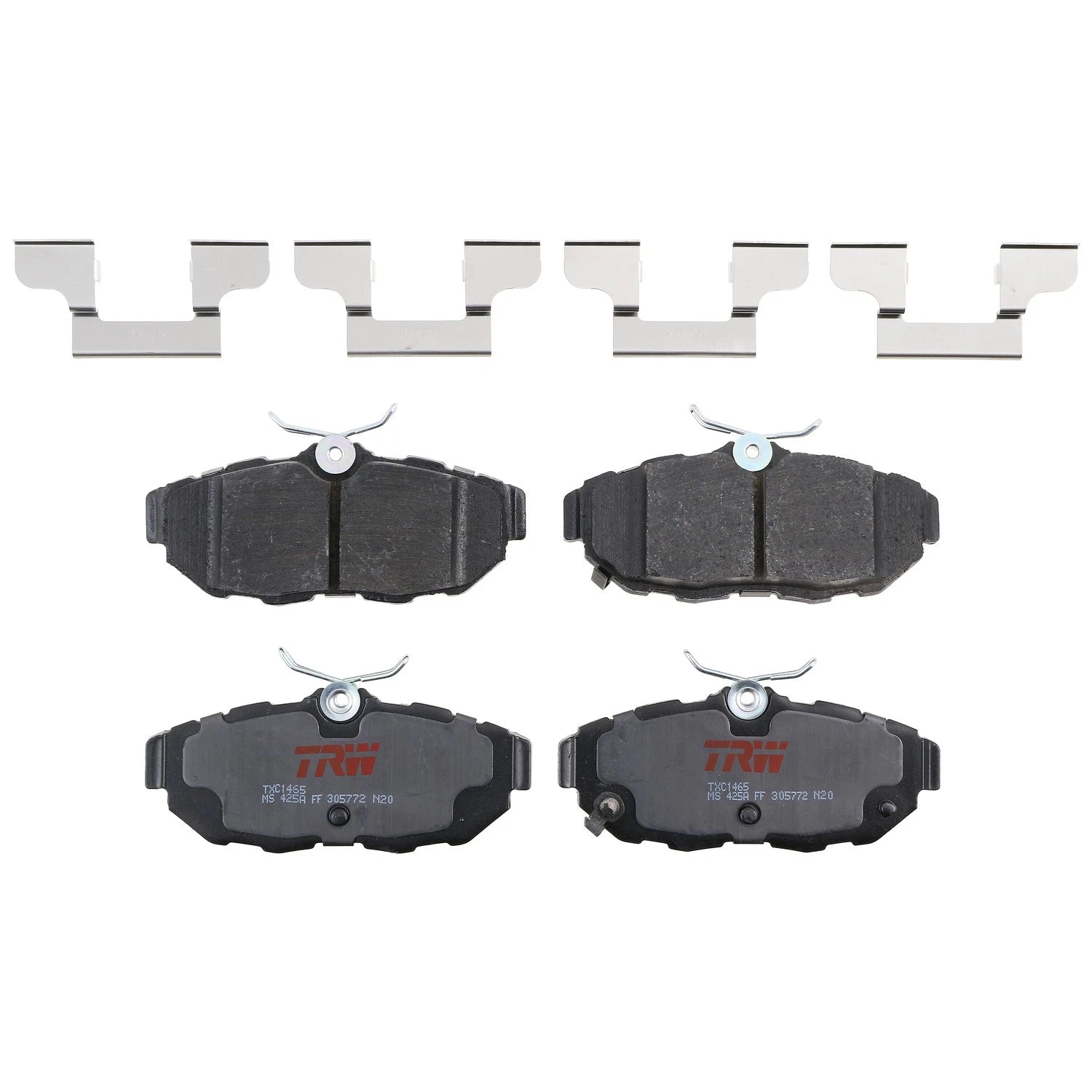 Set of 4 Disc Brake Pads for Ford Mustang (2011–2014)