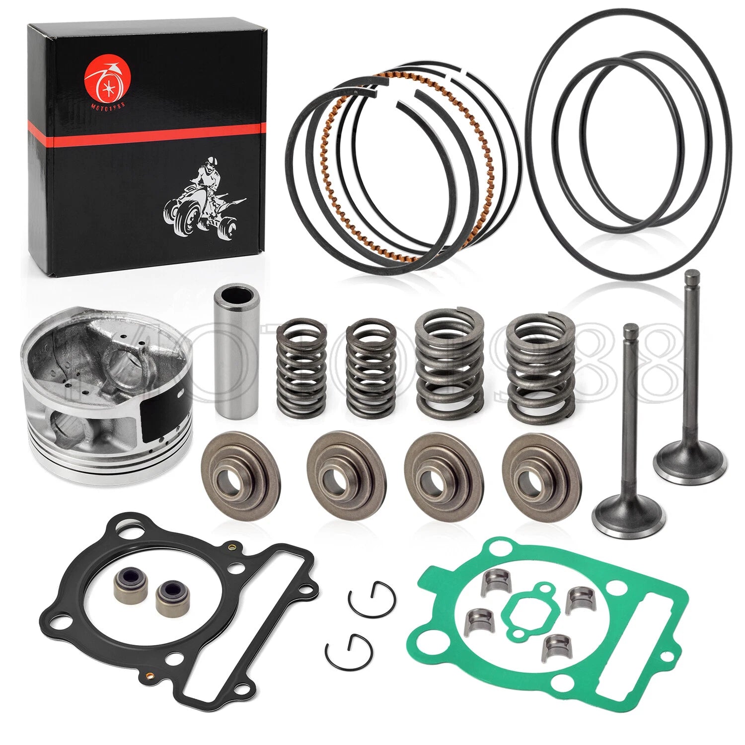 Top End Piston Kit & Valve Gasket for Yamaha Raptor Warrior 350 (2003–2006)