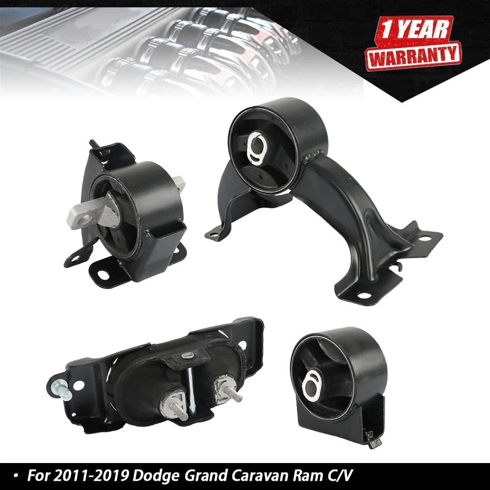 Set of 4 Engine Motor Transmission Mounts for Chrysler Town & Country (2011–2016)