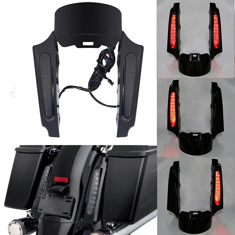 Rear Fender Fascia Smoke LED Light Lens for Harley Touring Street Glide (2009–2013)