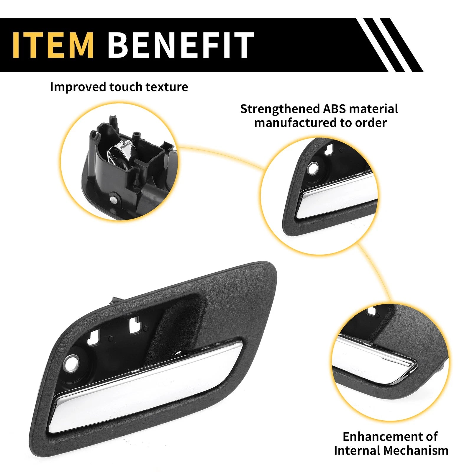 Rear Right Interior Door Handle for Chevrolet Silverado 2500 HD (No. 22855637)
