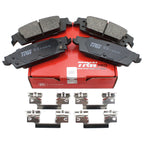 Set of 4 TRW Pro Rear Ceramic Brake Pads with Clips for Cadillac Chevrolet GMC