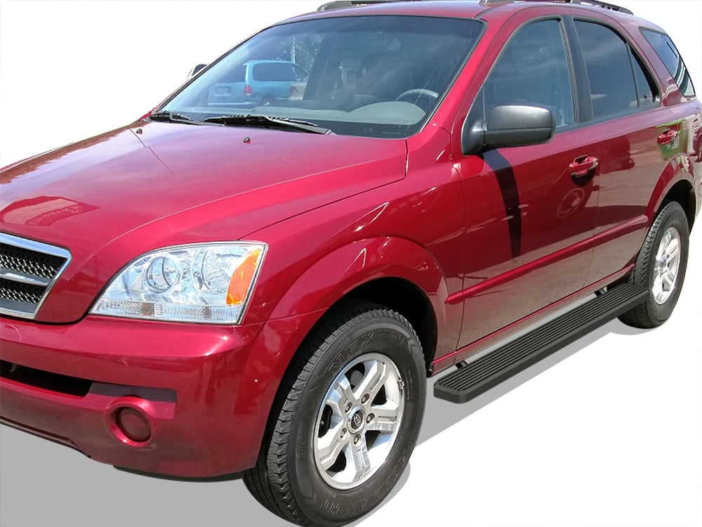 4" Matte Black Running Boards for Kia Sorento (2003-2010)